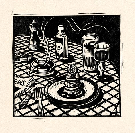 Linocut Illustration, Linocut Artists, Lino Art, Lino Cut, Linocut Art, Illustration Agency, Illustration Digital, Culinary Arts, Lino Print