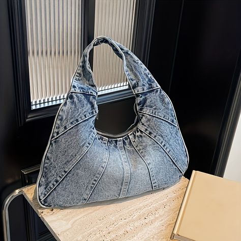 Highly Rated Products At Low Price Find Everything You Need. Fabric Handbags, Denim Shoulder Bags, Trendy Denim, Jeans Fabric, Stylish Shoulder Bag, Design Minimalista, Womens Clothing Sizes, Womens Tote, Casual Bags