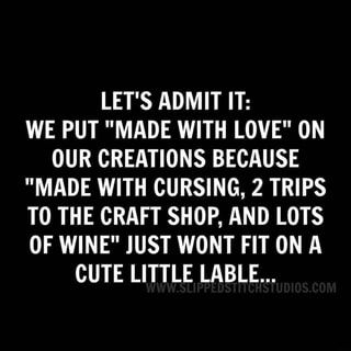 Sewing Humor, Quilting Quotes, Crochet Humor, Craft Quotes, Funny Thoughts, Craft Shop, Funny Signs, The Craft, Made With Love