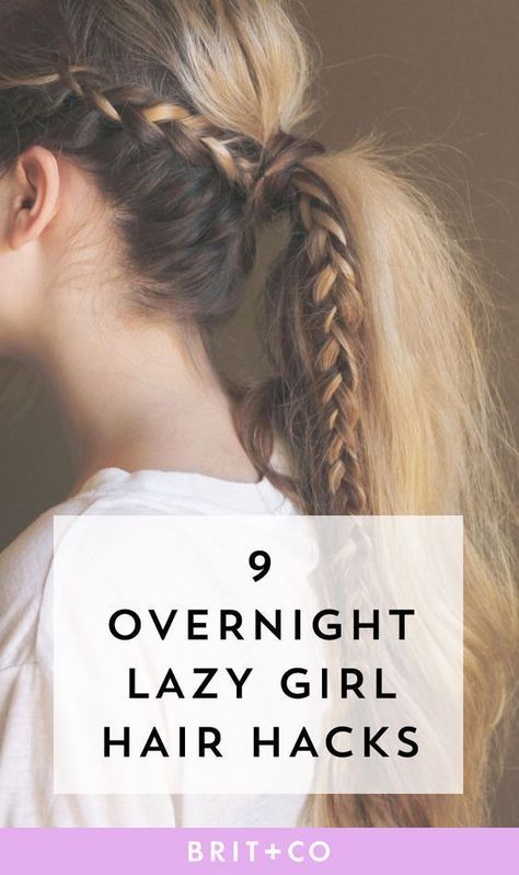 Easy overnight hairstyles for when you want to sleep in or when you're running late! nurse quote Running Late Hairstyles, Lazy Girl Hairstyles, Overnight Hair, Easy Work Hairstyles, Overnight Hairstyles, Lazy Hairstyles, Easy Hairstyles For School, Easy Hairstyles For Medium Hair, Lazy Girl