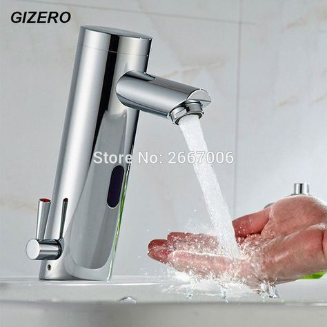 [Visit to Buy] Free Shipping GIZERO Hot & Cold Mixer Water Saving Automatic Touch free Sensor Faucet basin faucet for Hotel & Hospital ZR8005 #Advertisement Bathroom Sink Taps, Water Faucet, Sink Taps, Basin Sink, Bathroom Basin, Square Plates, Kitchen Fixtures, Mixer Taps, Bathroom Sink Faucets