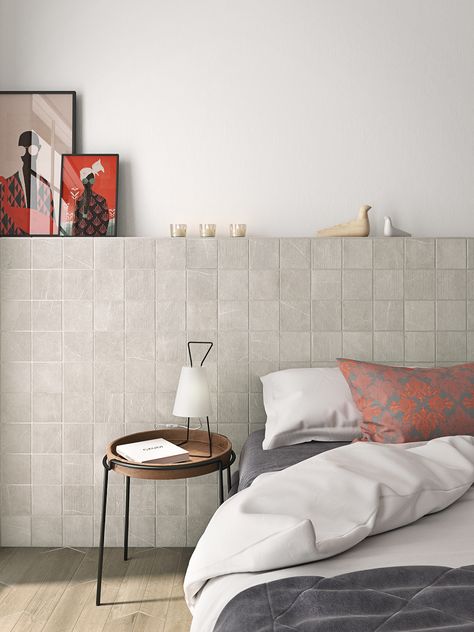 Gea | WoW Tiles Bedroom, Bedroom Tile, Villa Marrakech, Statement Tiles, College Dorm Room Decor, Marcus Aurelius, Dorm Room Decor, Headboards For Beds, New Room