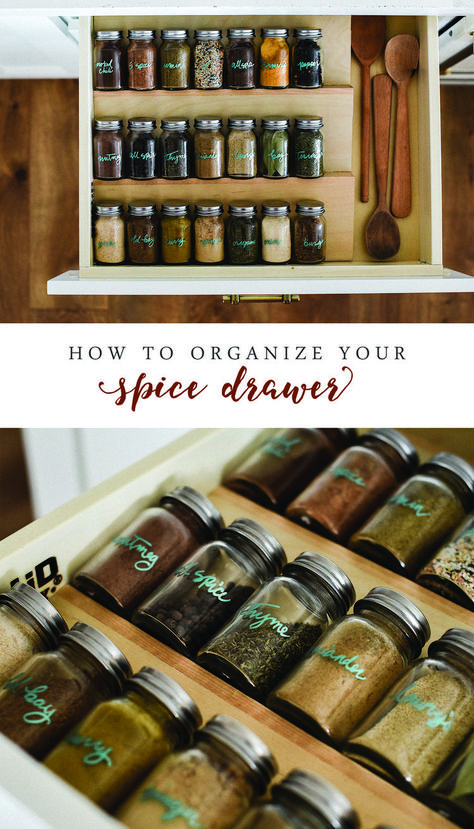 How to organize a spice drawer | spice drawer organization - boxwoodavenue.com Free Organization Printables, Spice Drawer Organization, Unique Organization, Cabinet Pantry Organization, Organization Checklist, Spice Organization Drawer, Printables Ideas, Cabinet Pantry, Clean Kitchen Cabinets