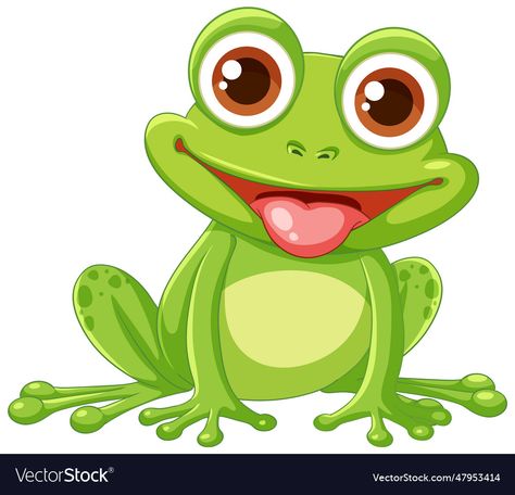 Frog Vector Illustration, Frog Cartoon Images, Friend Sketches, Frog Images, Bug Drawing, Best Friend Sketches, Cute Green Frog, Frog Png, Frog Clipart