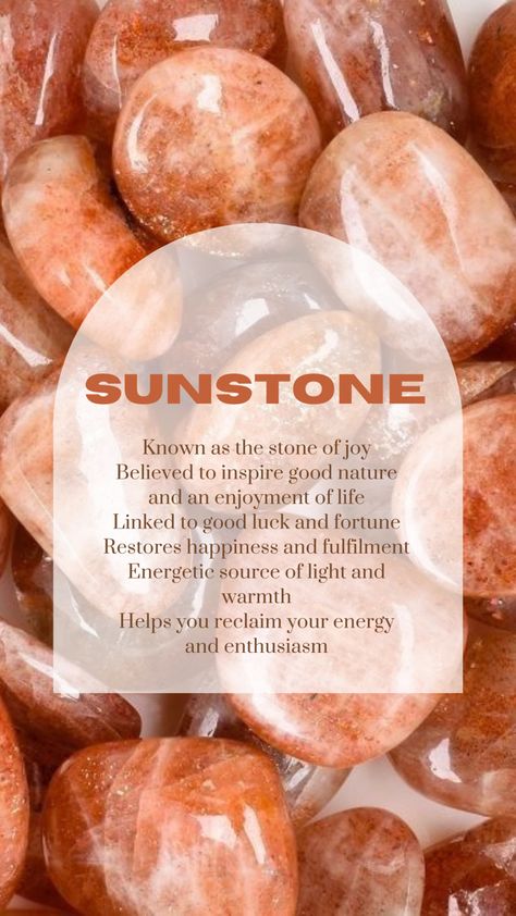 Sunstone Affirmations, Sunstone Crystal Meaning, Sunrise Ritual, Mindful Crafts, Sunstone Meaning, Crystal Grimoire, Raw Sunstone, Buck Moon, Sunstone Crystal