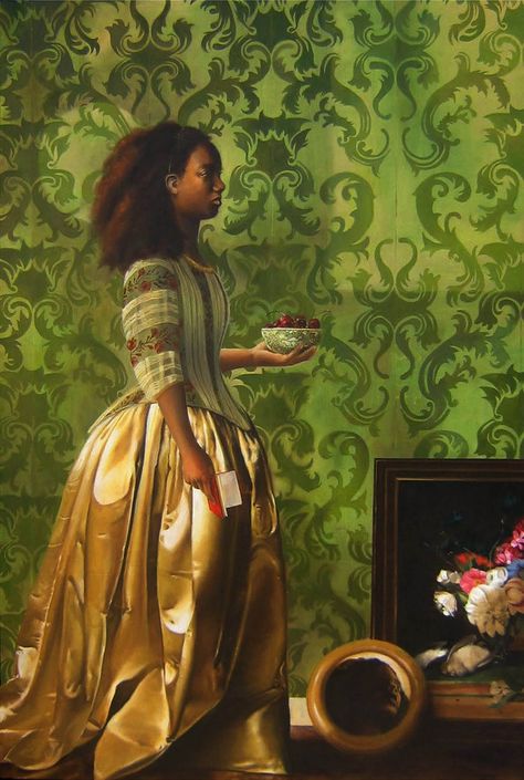 Elizabeth Colomba "Mary in the Hall" 2008 | Elizabeth Colomb… | Flickr Afrocentric Art, Black Artwork, We Are The World, European Art, Afro Art, African American Art, Black Artists, Black Women Art, Caricatures