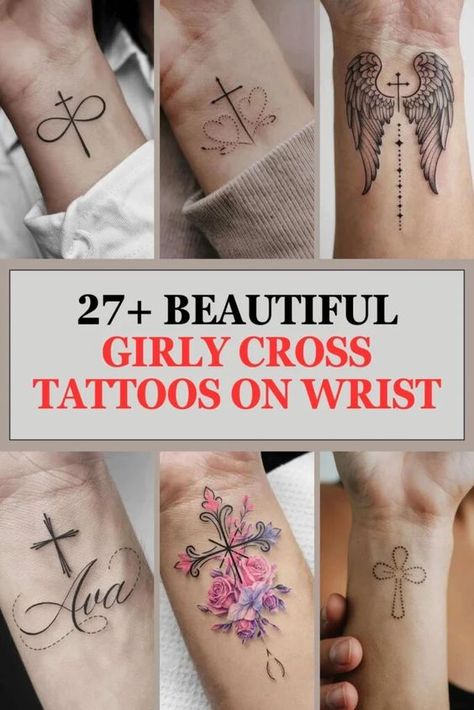 Girly cross tattoos on the wrist have become a popular choice among women, blending elegance with deep personal symbolism. These tattoos often feature delicate and feminine designs, combining the powerful symbol of the cross with elements like flowers, hearts, or intricate patterns.

The wrist is an ideal location for cross tattoos, offering a small canvas that allows for discreet yet impactful designs that can be easily displayed or concealed as desired. Small Cross Wrist Tattoos For Women, Small Police Tattoo Ideas, Small Cross Wrist Tattoo, Delicate Cross Tattoo For Women, Delicate Cross Tattoo, Wrist Tatoos Woman, Cross Tatoos Woman, Wrist Cross Tattoos For Women, Tattoo Cross For Women