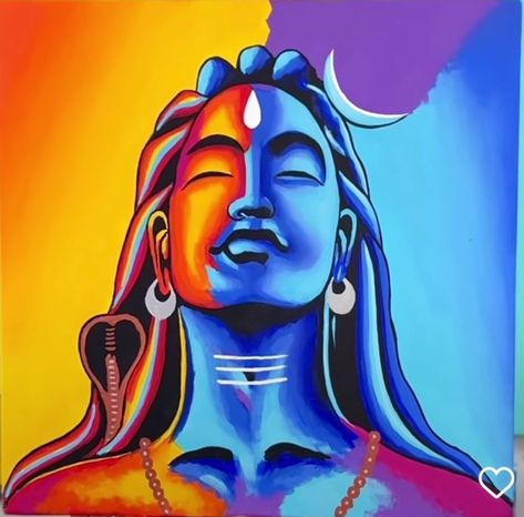 Shiva Soft Pastel Art, Bholenath Canvas Painting, Canvas Painting Ideas Shiva, Shivji Painting On Canvas Easy, Adiyogi Rangoli, Shivji Canvas Painting, Adiyogi Painting On Canvas, Shiva Abstract Paintings, Mahadev Art Painting