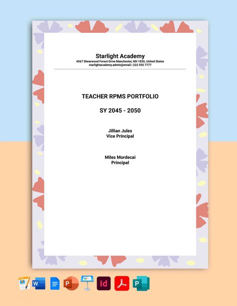 Free Custom Teacher Portfolio Cover Page Template Pdf Example Teacher Portfolio Template, Portfolio Cover Page, Teacher Portfolio, Portfolio Binder, Teaching Portfolio, Cover Page Template, Portfolio Website Template, Portfolio Covers, Free Teacher