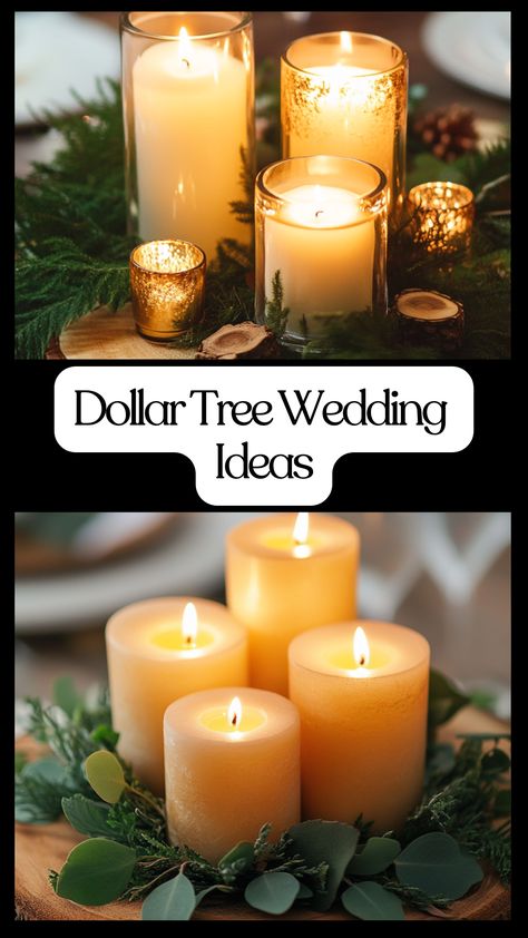 Rustic wedding centerpiece made with Dollar Tree items, featuring elegant DIY designs. Wedding Decorations Fall October, Fall Wedding Cheap Ideas, Simple Rustic Reception Decorations, Diy Centerpieces Fall, Rustic Bohemian Wedding Centerpieces, Affordable Wedding Reception Ideas, At Home Wedding Decorations, Simple Fall Wedding Ideas On A Budget, Halloween Wedding Diy Decor