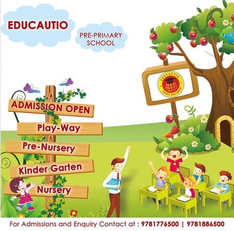 Play School Banner Design, Admission Open Board Decoration, Admission Open Creative Poster, Admission Open Creative, School Pamphlet, Daycare Layout, Preschool Posters, College Marketing, School Wall Decoration