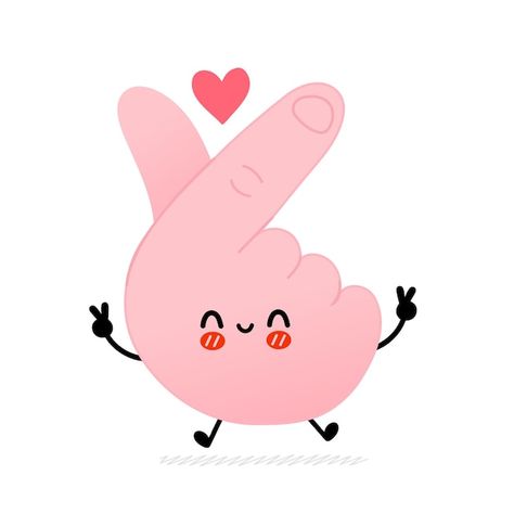 Korean Characters Cartoon, Line Cartoon, Korean Heart, Korean Love, Heart Cartoon, Korean Characters, Love Korean, Symbol Drawing, Cartoon Kawaii