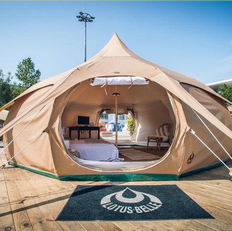 Luxurious Tent, Diy Tent Camping, Lotus Belle Tent, Camping Luxury, Tent Home, Bell Tent Camping, Tent For Camping, Bell Tents, Property Ideas