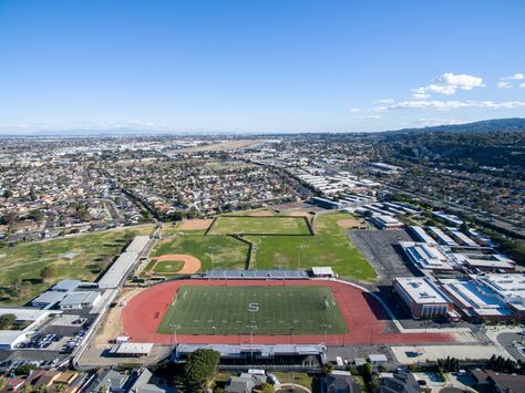 Aerial photo of South High School Torrance California. Torrance California, Aerial Photo, California Usa, Family History, Southern California, Growing Up, Vision Board, High School, Favorite Places