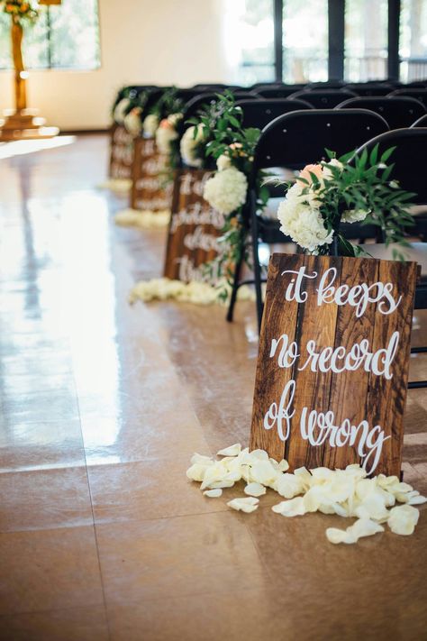 Church Wedding Decorations Aisle, Red White Blue Wedding, Simple Church Wedding, Church Aisle Decorations, Wedding Aisle Outdoor, Wedding Isles, Church Wedding Ceremony, Fall Wedding Color Palette, Love Is Patient Love Is Kind