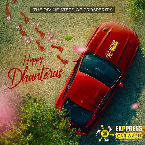 "Wishing you a wallet full of wealth and a heart full of health. Happy Dhanteras! 💳❤️ •• FOLLOW - @exppresscarwash.official ✅ 𝗗𝗠 ✅ Call: +91-80-100-44000 📲 •• #DhanterasDelights #ProsperityInGold #FestivalOfWealth #DivineDhanteras #LakshmiBlessings #ShineWithSilver #CelebratingAbundance " New Year Ads Creative, Dhanteras Creative Ads, Dhan Teras, Dhanteras Creative, Happy Diwali Wishes Images, Blue Bg, Insurance Ads, Car Wash Business, Goddess Laxmi