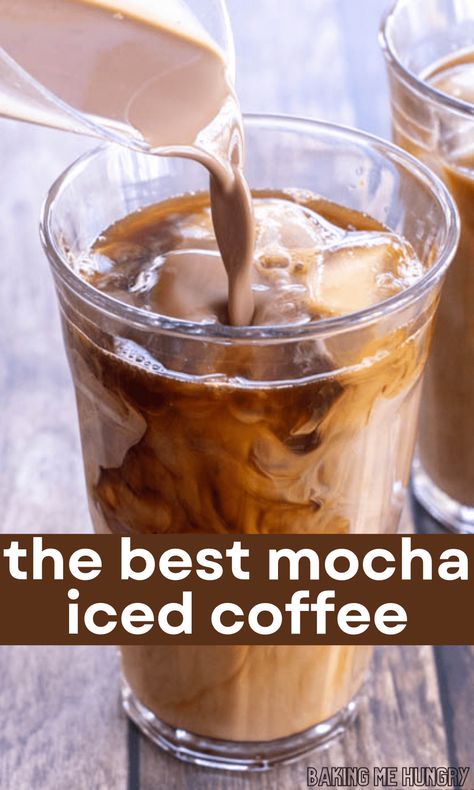 Mocha Coffee Recipe, Iced Mocha Coffee, Flavored Coffee Recipes, Boozy Treats, Coffee Recipe Healthy, Cold Brew Coffee Recipe, Frappe Recipe, Mocha Recipe, Cold Coffee Recipes