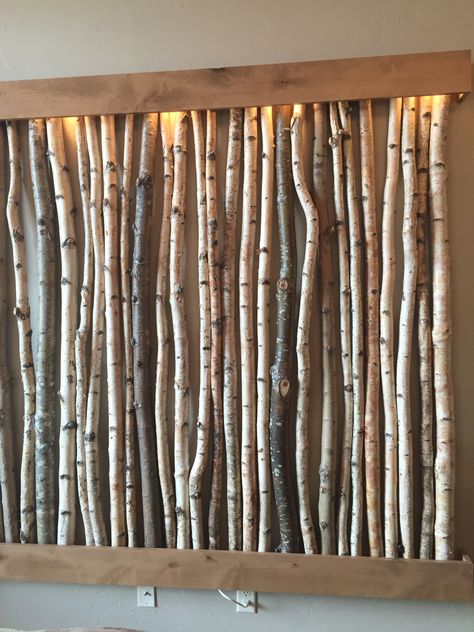 Stick Art Branches, Wood Wall Design, Decorating Ideas On A Budget, Deck Decorating Ideas, Deck Decorating Ideas On A Budget, Branch Decor, Diy Wood Projects Furniture, Deck Decorating, Wood Wall Decor