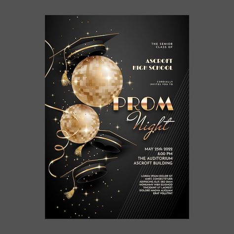 Prom Invitations Templates, School Invitation Card Design, Prom Invitations Ideas, Prom Poster Design, School Invitation Card, Prom Poster, Prom Invitations, Prom Invites, Prom Posters