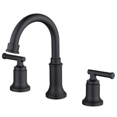 Oswell 8 in. Widespread 2-Handle High-Arc Bathroom Faucet in Matte Black Colored Toilets, Black Faucet Bathroom, Matte Black Bathroom Faucet, Black Bathroom Sink, Updated Bathroom, Bathroom Stand, Glacier Bay, Widespread Bathroom Faucet, Bath Ideas