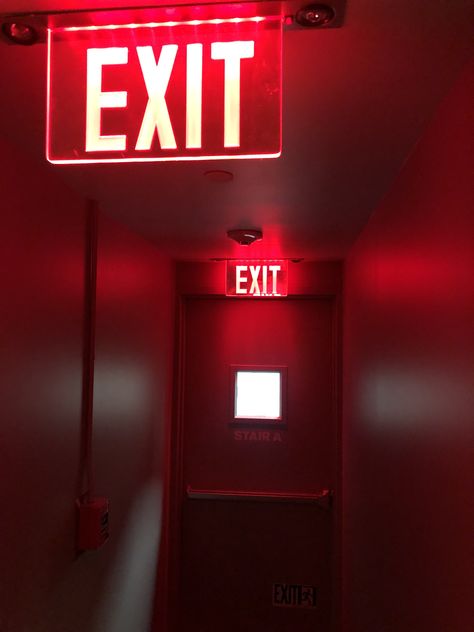 EXIT by @Freelosophy Exit Door Aesthetic, Generation Loss, Story Background, Aesthetic Ig, Exit Sign, Original Character, Back Doors, Halsey, Atlantis