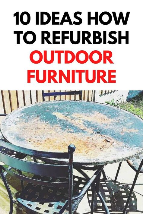 Patio Furniture Makeover Metal Patio Table Makeover, Metal Patio Furniture Makeover, Round Patio Ideas, Easy Outdoor Crafts, Redo Outdoor Furniture, Patio Table Redo, Cozy Patio Furniture, Spray Painting Outdoor Furniture, Painting Outdoor Furniture