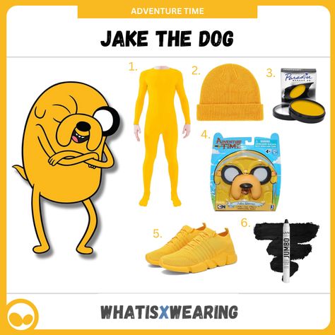 Dress like Jake the Dog from Adventure Time with this fun and unique costume idea! Jake Adventure Time Costume, Jake The Dog Costume, Adventure Time Halloween Costumes, Adventure Time Halloween, Adventure Time Costume, Time Costume, Lady Rainicorn, Jake Adventure Time, Unique Outfit Ideas