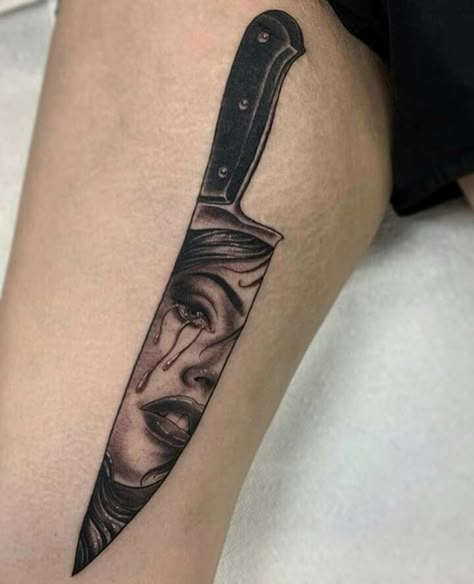 Cooking Tattoo, Knife Tattoo, Skull Sleeve, Minimal Tattoo Design, Graffiti Tattoo, Wrist Tattoos For Guys, Horror Tattoo, Next Tattoo, Eye Tattoo