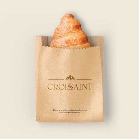 Logo Designer | Croissaint Branding - Represent Fresh, home-baked croissants offer an unforgettable experience, perfected with the finest ingredients New… | Instagram Croissant Logo, Artisan Bakery, Baking Logo, 3d Portrait, Labels Design, Cafe Interior Design, Packaging Labels Design, Logo Designer, Cafe Interior