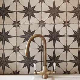 The Metropolis collection has been designed by prestigious designer Francisco Segarra, known for his vintage furniture. This fantastic collection brings all the character and flavour of vintage tiles to modern day interior design.Metropolis Star has an striking vintage star pattern, use alongside the Metropolis base tile and create a real statement in your kitchen, bathroom or hallway.These eye-catching ceramic tiles are excellent for use in high-traffic areas including commercial ... Star Tiles Kitchen, Star Tile Kitchen Backsplash, Star Tile Kitchen, Star Kitchen Tiles, Star Tiled Bathrooms, Star Tiles Kitchen Splashback, Star Bathroom Floor Tiles, Cream Gloss Kitchen, Star Tiles