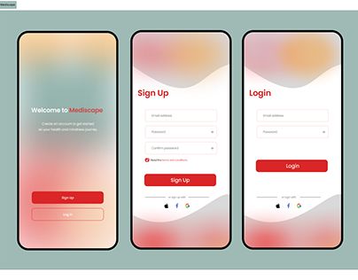 Login And Sign Up Page Design, Mobile Login Ui Design, Sign Up Page Ui, Log In Ui, Mobile Login, Login Page Design, Sign Up Page, Photoshop Tutorial Design, Login Page