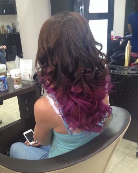 16 Blonde Hair With Purple Underneath Ideas To Try Now Fun Hair Color Ideas For Brunettes Ombre Dip Dye, Pink Hair Tips Brunette, Hair With Purple Underneath, Blonde Hair With Purple Underneath, Pink Dip Dye Hair, Dip Dye Hair Brunette, Blonde Hair With Purple, Under Hair Dye, Hair With Purple