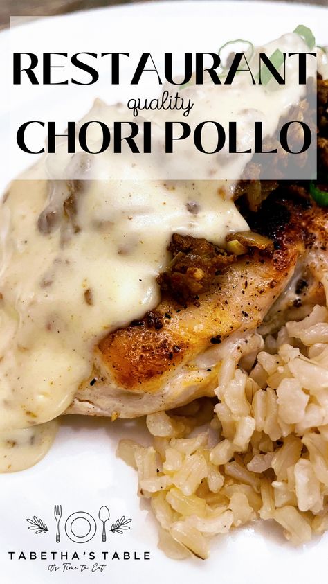 Chourico Recipes Dinners, Chicken Pollo Mexican, Chicken And Chirozo, Chori Pollo Recipe Mexican Chicken, Chori Pollo Mexican Chicken, Chorizo Pollo Recipe, Chori Pollo Recipe, Chori Pollo, Pollo Loco Mexican Chicken And Rice With Queso