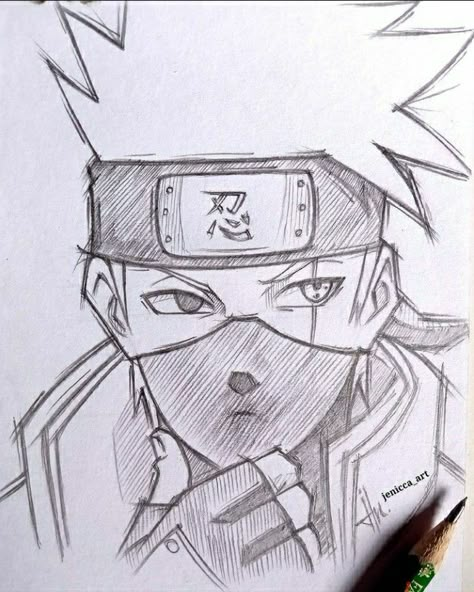 Kakashi Drawing, Naruto Drawings Easy, Anime Drawings For Beginners, Naruto Sketch Drawing, Naruto Sketch, Best Anime Drawings, Manga Drawing Tutorials, Anime Drawing Books, Animation Art Sketches