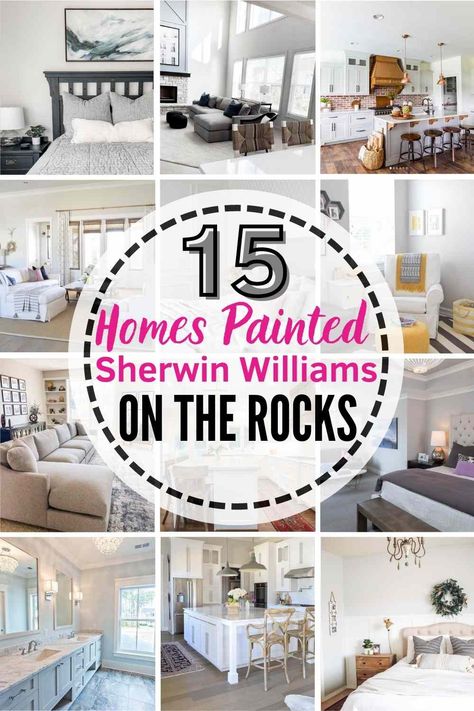 Sherwin Williams On The Rocks, Sherwin Williams Greek Villa, Sherwin Williams Creamy, Greek Villa Sherwin Williams, Perfect Grey Paint Color, Perfect Grey Paint, Greek Villa, Greek Villas, Popular Paint Colors