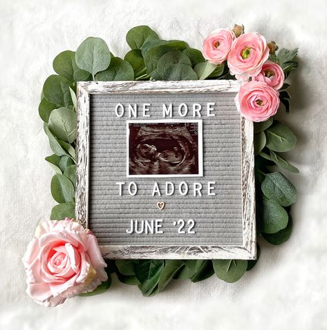 One More To Adore, Second Baby Announcements, Baby Announcement To Parents, Pregnancy Announcement To Parents, Baby Announcement To Husband, Its A Girl Announcement, Cute Pregnancy Announcement, Baby Announcement Ideas