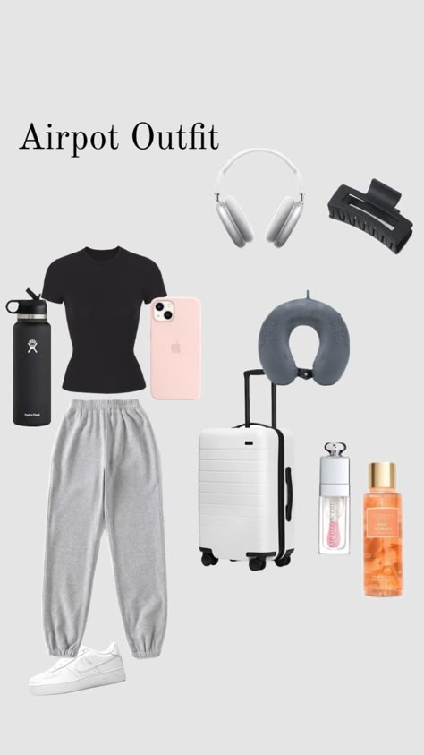 Airport Fits Comfy Summer, Airport Outfit Board, Plane Fits Summer, Airport Outfit Inspo Comfy, Airport Outfit Aesthetic Summer, Airport Fit Summer, Airport Fits Comfy, Cinema Fits, Air Port Outfit Ideas