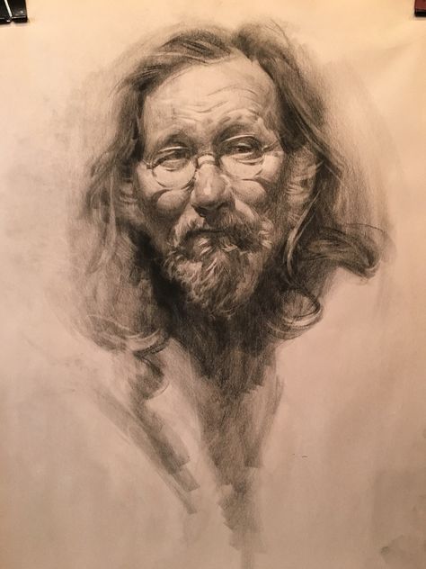 Watts Atelier of the Arts — Démonstration de dessin de tête en classe par le professeur Lucas... Watts Atelier, Jeff Watts, Portrait Charcoal, Portrait Men, Charcoal Sketches, Line Quality, Adobe Illustrator Design, Head Drawing, Charcoal Portraits