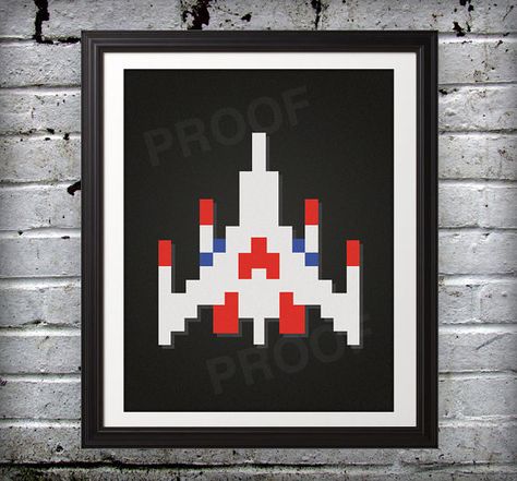 Video Game Art  Galaga Inspired Fighter Print  by BentonParkPrints, $16.00 Gaming Images, Retro Games Wallpaper, Retro Arcade Games, Retro Gaming Art, Space Games, Fantasy Props, Retro Arcade, Classic Video Games, Sports Graphic Design