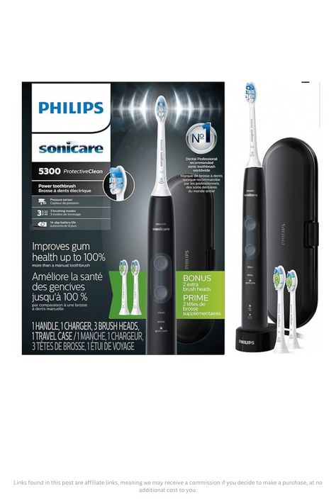 Philips Sonicare ProtectiveClean 5300 Rechargeable Electric Toothbrush, Black HX6423/34 Power Toothbrush, Philips Sonicare, Shop Till You Drop, Christmas Gifts For Boyfriend, Electric Toothbrush, Black Model, Christmas Gift Guide, Travel Case, Brushing Teeth