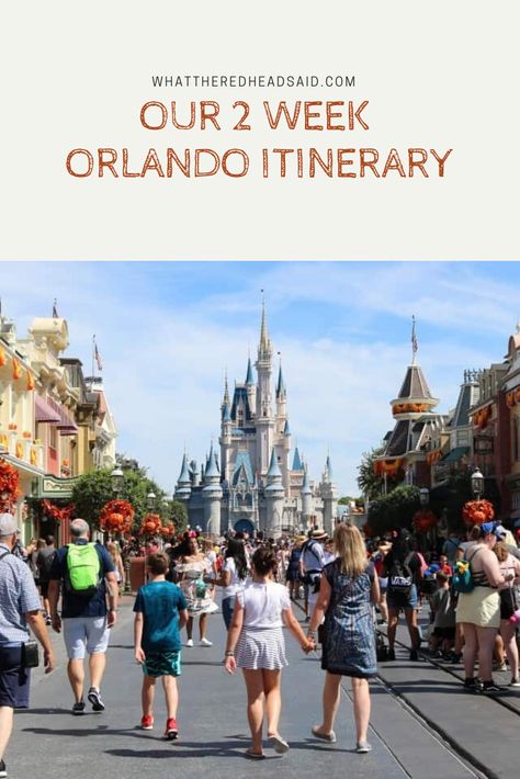 Our 2 Week Orlando Itinerary - What the Redhead said Orlando Itinerary, Old Town Kissimmee, Disney World Itinerary, Water Theme Park, Disney Florida, Orlando Theme Parks, World Trip, Orlando Travel, Florida Trip