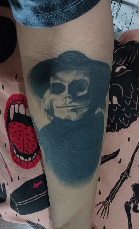 Tattoo blade Puppet master Puppetmaster Tattoo, Puppet Master Tattoo, Mj Tattoo, The Puppet Master, Blade Tattoo, Master Tattoo, Horror Movie Tattoos, Puppet Master, Movie Tattoo