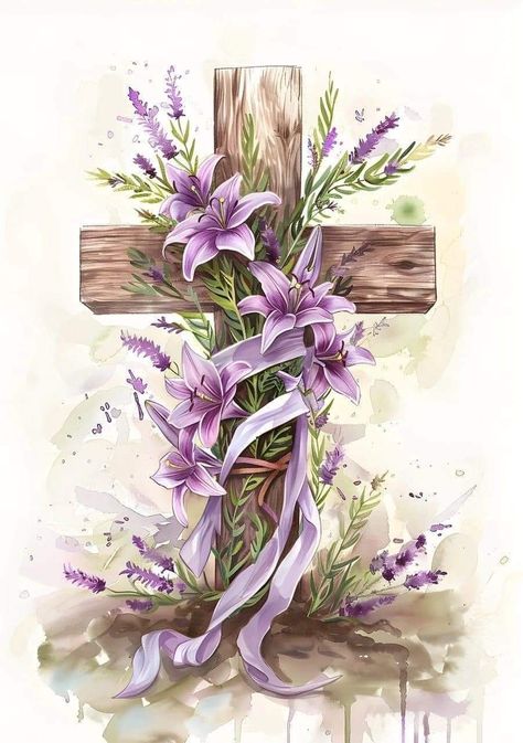 Easter Cross Cards, Cross Pictures, Cross Wallpaper, Jesus Is Risen, Cross Crafts, Cross Art, Lovely Flowers Wallpaper, Christmas Nativity Scene, Sublimation Ideas