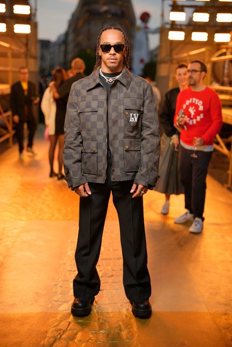 Louis Vuitton Outfits, Hamilton Outfits, Sir Lewis Hamilton, White Outfit For Men, Louis Vuitton Outfit, 2024 Menswear, Willow Smith, Lv Fashion, Jaden Smith