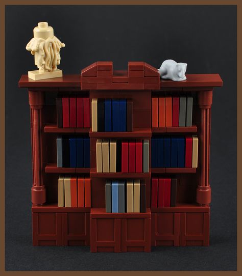 Lego Bookshelf, Lego Library, Lego Poster, Lego Furniture, Lego Hogwarts, Lego Challenge, Construction Lego, Micro Lego, Lego Christmas