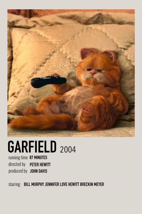 Garfield 2004, Polaroid Movie Poster, Movie Poster Room, Indie Movie Posters, Good Animated Movies, Movie Card, Iconic Movie Posters, Girly Movies, Film Posters Minimalist