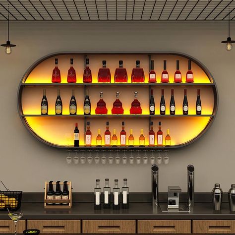 Wine Rack Furniture, Modern Wine Rack, Wine Rack Design, Wine Shelf, Minimalist Cabinet, Kitchen Wine Rack, Home Bar Rooms, Shelf Modern, Bar Interior Design