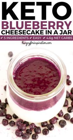 Keto Blueberry Cheesecake, Keto Blueberry, Cheesecake In A Jar, Low Carb Cheesecake, Keto Friendly Desserts, Low Carb Dessert, Keto Brownies, Keto Cheesecake, Blueberry Recipes