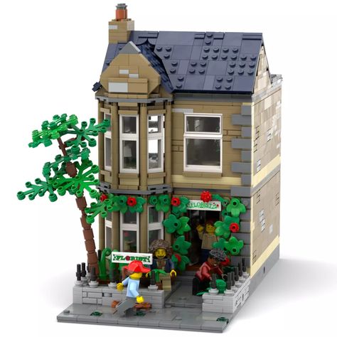 LEGO City Modular Building Custom Digital Instructions “Hipster Florist” | eBay Lego Modular, Bedroom Fireplace, Modular Building, Lego City, Step By Step Guide, Building Toys, Step Guide, Beautiful Views, Living Area