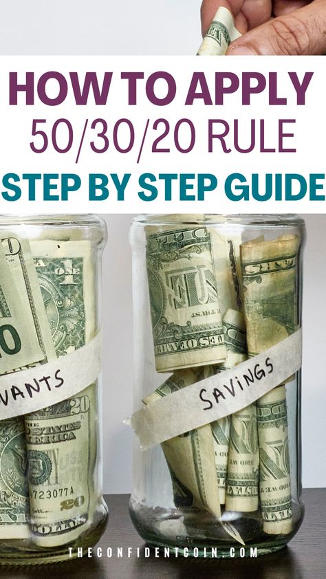 💰 A Step-By-Step Guide to the 50/30/20 Rule | Printable Planner by  Karl Molina 50 30 20 Budget Rule, 50 30 20 Rule, 30 30 30 Method, 50/30/20 Rule, Budget Baddie, Bills Organization Ideas, Budget Rule, 50 30 20 Budget, Free Budget Printables